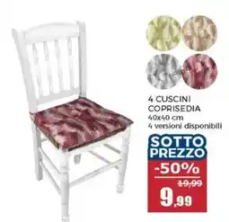 Happy Casa 4 cuscini coprisedia 40x40 cm offerta