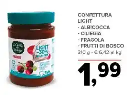 Todis Confettura light albicocca ciliegia - fragola -frutti di bosco offerta