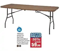 Happy Casa Tavolo effetto rattan offerta