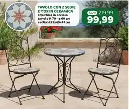 Happy Casa Tavolo con 2 sedie e top in ceramica offerta