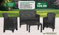 Happy Casa Tavolo con 2 poltrone e divano 2 posti offerta