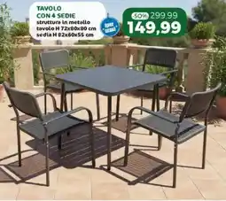 Happy Casa Tavolo con 4 sedie offerta