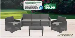 Happy Casa Tavolo con 2 poltrone e divano 3 posti offerta