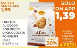 Todis Frollini al cocco con gocce di cioccolato fondente offerta