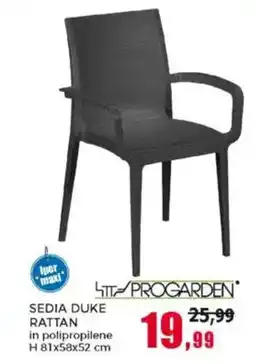 Happy Casa Progarden sedia duke rattan offerta