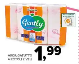 Todis Asciugatutto 4 rotoli 2 veli offerta