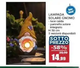 Happy Casa Lampada solare gnomo offerta