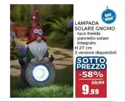 Happy Casa Lampada solare gnomo offerta