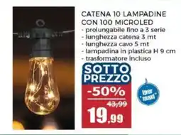 Happy Casa Catena 10 lampadine con 100 microled offerta