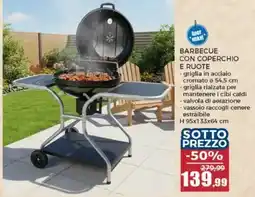 Happy Casa Barbecue con coperchio e ruote offerta