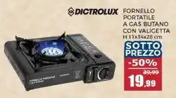 Happy Casa Dictrolux fornello portatile a gas butano con valigetta offerta