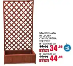 Happy Casa Staccionata in legno con fioriera offerta