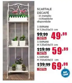 Happy Casa Scaffale decapè 3 ripiani offerta