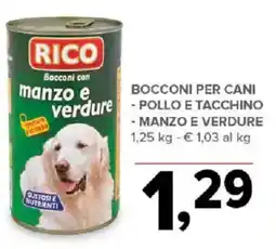 Todis Bocconi per cani pollo e tacchino manzo e verdure offerta