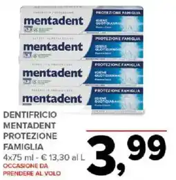 Todis Dentifricio mentadent protezione famiglia offerta
