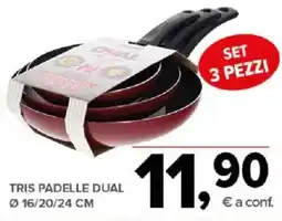 Todis Tris padelle dual set 3 pezzi offerta