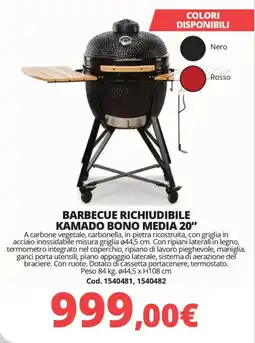 Brico Io Barbecue richiudibile kamado bono media 20" offerta