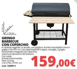 Brico Io Gringo barbecue con coperchio offerta