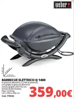Brico Io weber Barbecue elettrico Q 1400 offerta