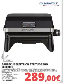 Brico Io Campingaz barbecue elettrico attitude 2GO electric offerta