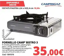 Brico Io Campingaz fornello camp' bistro 3 offerta