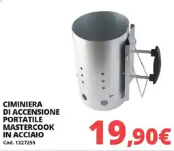 Brico Io Ciminiera di accensione portatile mastercook in acciaio offerta