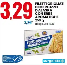 Eurospin Athena Filetti grigliati di merluzzo d'alaska con erbe aromatiche offerta