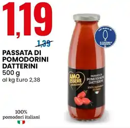 Eurospin AMO ESSERE Passata di pomodorini datterini offerta