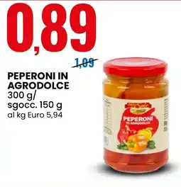 Eurospin Delizie dal Sole Peperoni in agrodolce offerta