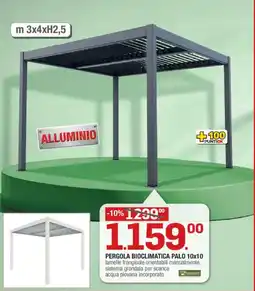 Brico OK Pergola bioclimatica palo 10x10 offerta