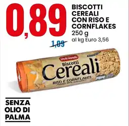 Eurospin Dolciando Biscotti cereali con riso e cornflakes offerta
