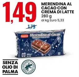 Eurospin Dolciando Merendina al cacao con crema di latte offerta