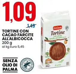 Eurospin Dolciando Tortine con cacao farcite all'albicocca offerta