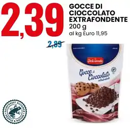 Eurospin Dolciando Gocce di cioccolato extrafondente offerta
