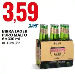 Eurospin Best brau birra lager puro malto offerta