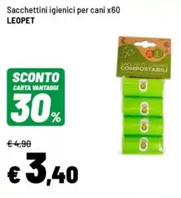 Iper La Grande Sacchettini igienici per cani x60 LEOPET offerta