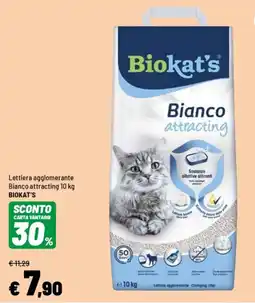 Iper La Grande Lettiera agglomerante Bianco attracting BIOKAT'S offerta