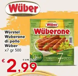 DeSpar Express Würstel Wuberone di pollo Wüber offerta