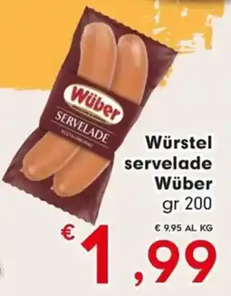 DeSpar Express Würstel servelade Wüber offerta