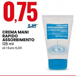 Eurospin Crema mani rapido assorbimento offerta