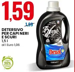 Eurospin Dexal detersivo per capi neri e scuri offerta