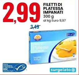 Eurospin Athena filetti di platessa impanati offerta
