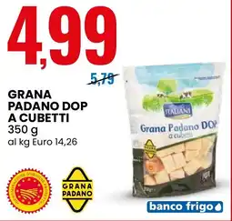 Eurospin Grana padano dop a cubetti offerta