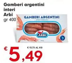 DeSpar Express Gamberi argentini interi Arbi offerta