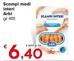 DeSpar Express Scampi medi interi Arbi offerta