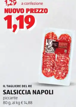 ALDI Il tagliere del re salsiccia napoli piccante offerta