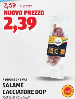 ALDI Regione che vai salame cacciatore dop offerta