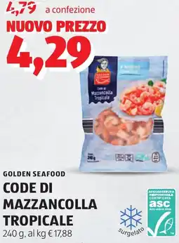 ALDI GOLDEN SEAFOOD Code di mazzancolla tropicale offerta