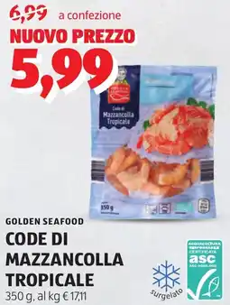 ALDI GOLDEN SEAFOOD Code di mazzancolla tropicale offerta