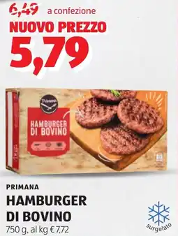 ALDI PRIMANA Hamburger di bovino offerta